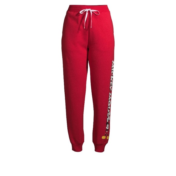 Pants - NWT Mickey Red Joggers